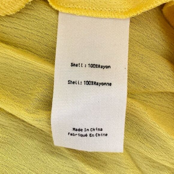 L’Agence Nikita Wide Leg Pants Crepe Plisse Light Maize Rayon Size Large NWT - Picture 13 of 14